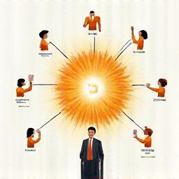 Illustration representing public perception or branding elements.