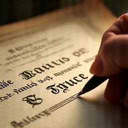 Image representing writing on a document.